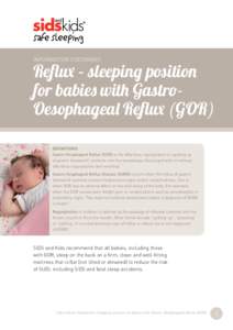 Health / Sleep / Pediatrics / Babycare / Back to Sleep / Sudden infant death syndrome / Gastroesophageal reflux disease / Tummy time / Infant bed / Childhood / Human development / Infancy