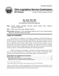 UPDATED VERSION  Ohio Legislative Service Commission Bill Analysis  Jennifer A. Parker and other LSC staff