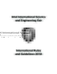 Intel International Science and Engineering Fair International Rules and Guidelines 2018