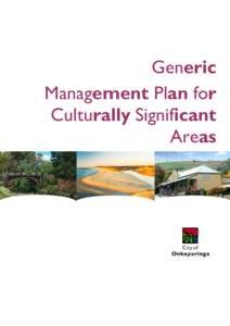 Microsoft Word - Generic Management Plan for Culturally Signifant Areas.doc