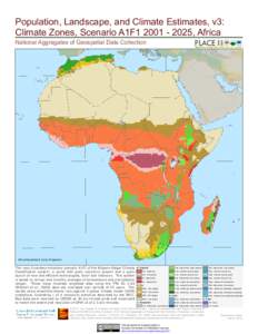 Population, Landscape, and Climate Estimates, v3: Climate Zones, Scenario A1F1, Africa National Aggregates of Geospatial Data Collection Africa Equidistant Conic Projection