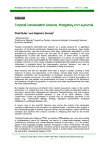 Tropical Conservation Science