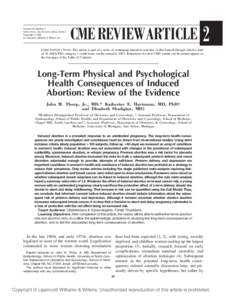 Volume 58, Number 1 OBSTETRICAL AND GYNECOLOGICAL SURVEY Copyright © 2002 by Lippincott Williams & Wilkins, Inc.  CME REVIEWARTICLE