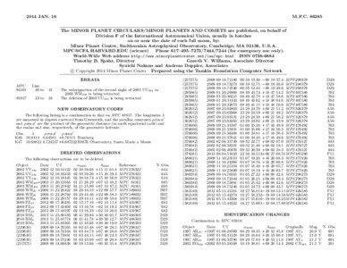 Notation / Computing / Mount Lemmon Survey / G-code / Q