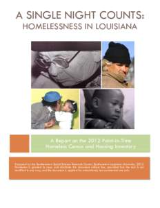 A single night counts:  homeless in Louisiana