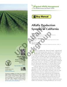 Irrigated Alfalfa Management for Mediterranean and Desert Zones C W D or A