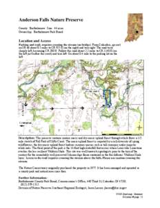 Anderson Falls Nature Preserve County: Bartholomew Size: 44 acres Ownership: Bartholomew Park Board ●