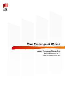 コーポレートブランドマーク カラー  [removed]Your Exchange of Choice Japan Exchange Group, Inc.