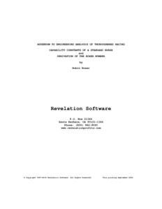 ADDENDUM TO ENGINEERING ANALYSIS OF THOROUGHBRED RACING CAPABILITY CONSTANTS OF A STANDARD HORSE and DERIVATION OF THE BOXER NUMBER by Rubin Boxer