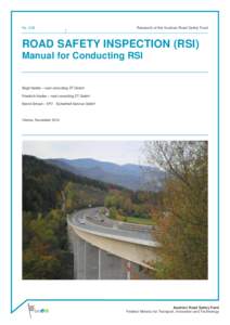 NoResearch of the Austrian Road Safety Fund ROAD SAFETY INSPECTION (RSI) Manual for Conducting RSI
