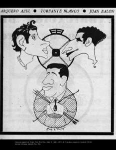 Caricatura signada per Puig & Nery (Pere Puig i Josep M. Lladó), a El C. de F. Igualada campeón de Cataluña[removed]: reportaje relámpago. Igualada: Bas, 1946.