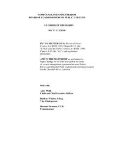 Hydro-Québec / Uashat-Maliotenam / Newfoundland and Labrador / Churchill Falls (Labrador) Corporation Limited / Innu people / Labrador / Lower Churchill Project / Nalcor Energy / Intervention / Newfoundland and Labrador Hydro / Electric power / Energy