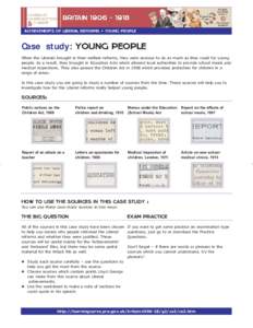 achievements of liberal reforms > young people  Case study: young people