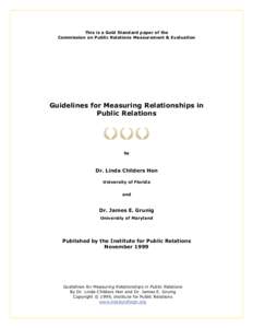 Public / James E. Grunig / Organization–public relationships / Organizational effectiveness / Excellence theory / Public relations / Business / Public opinion