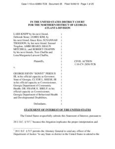 Case 1:10-cv[removed]TCB Document 25  Filed[removed]Page 1 of 25 IN THE UNITED STATES DISTRICT COURT FOR THE NORTHERN DISTRICT OF GEORGIA