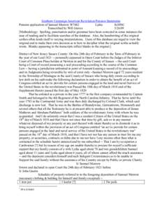 Southern Campaign American Revolution Pension Statements Pension application of Samuel Morrow W7482 Lydia fn30NC Transcribed by Will Graves[removed]