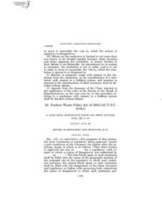 STATUTORY LEGISLATIVE PROCEDURES § 1130(24A) to move to reconsider the vote by which the motion is agreed to or disagreed to. (H) Debate on the resolution is limited to not more than