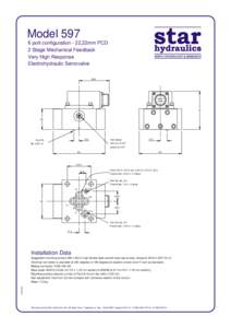 Modelport configuration - 22,22mm PCD 2 Stage Mechanical Feedback Very High Response Electrohydraulic Servovalve 56.9