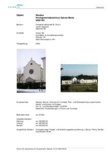 Referenzen  Objekt: Neubau Kirchgemeindezentrum Sancta Maria