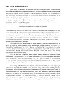 PPPTP TESTING AND ANALYSIS METHODS In vitro testing: In vitro testing was performed using DIMSCAN, a semiautomatic fluorescence-based digital image microscopy system that quantifies viable (using fluorescein diacetate [F