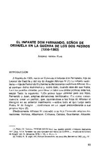 EL INFANTE DON FERNANDO,SEÑOR DE ORIHUELA EN LA GUERRA DE LOS DOS PEDROS[removed])