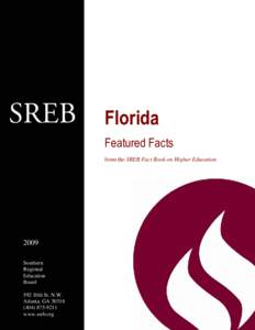 SREB  Florida Featured Facts from the SREB Fact Book on Higher Education