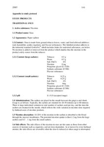 2SRT[removed]Appendix to study protocol STUDY PRODUCTS