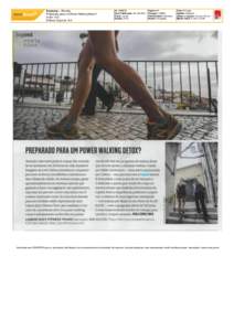 Expresso − Revista Preparado para um Power Walking Detox? Autor: N.D. Editora: Sojornal, S.A.  Id: 