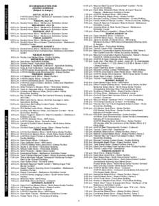 JUDGING SCHEDULE 112th Annual Missouri State Fair • Sedalia - August 7-17, [removed]:00 a.m.	Missouri Beef Council 