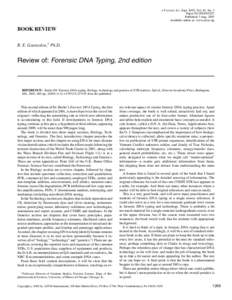 Biometrics / Security / Molecular biology / DNA profiling / Combined DNA Index System / STR analysis / Short tandem repeat / Biology / Genetics / DNA