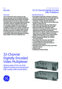 GE Security VT/VR73230-R3 IFS 32-Channel Digitally Encoded Video Multiplexer