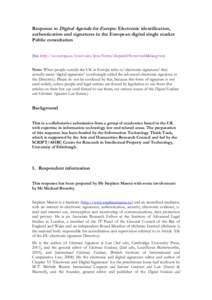 Microsoft Word - EU Electronic signature consultation Bileta submission.doc