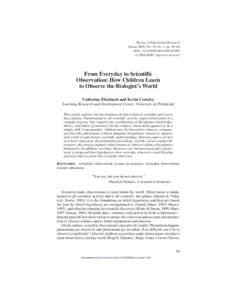 Review of Educational Research Spring 2009, Vol. 79, No. 1, pp. 39–68 DOI:  © 2009 AERA. http://rer.aera.net  From Everyday to Scientific