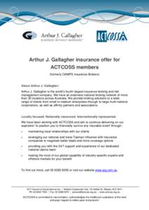 Microsoft Word - Arthur J Gallagher and ACTCOSS insurance offer for members.docx