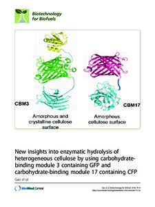 New insights into enzymatic hydrolysis of heterogeneous cellulose by using carbohydratebinding module 3 containing GFP and carbohydrate-binding module 17 containing CFP