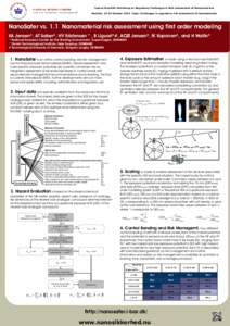 Hazard analysis / Risk management / Actuarial science / Nanomaterials / Control banding / Risk assessment / Management / Risk / Ethics