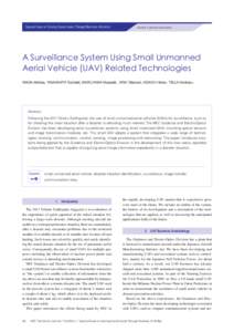 Special Issue on Solving Social Issues Through Business Activities  Establish a safe and secure society A Surveillance System Using Small Unmanned Aerial Vehicle (UAV) Related Technologies
