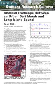 Hixon Center for Urban Ecology  Student Research Fellows Material Exchange Between an Urban Salt Marsh and