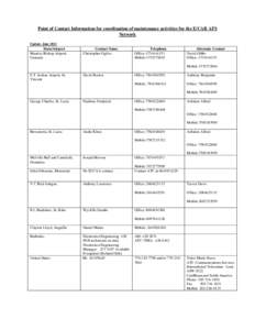 Microsoft Word - PoC for maintenance Coordination in ECAR AFS Network