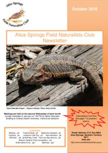 October[removed]Alice Springs Field Naturalists Club Newsletter  Ghost Gum near Running Waters by Jim Lawrence
