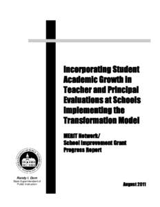 Incorporating Student Academic Growth in Teacher and Principal Evaluations at Schools Implementing the Transformation Model