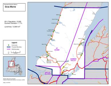 Proposed Electoral District:  Gros Morne Bellburns