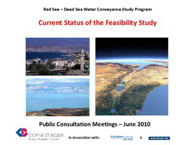 Red Sea – Dead Sea Water Conveyance Study Program  Feasibility Study