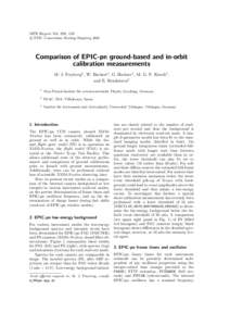 MPE Report Vol. 288, 159 c EPIC Consortium Meeting Ringberg 2005 ° Comparison of EPIC-pn ground-based and in-orbit calibration measurements