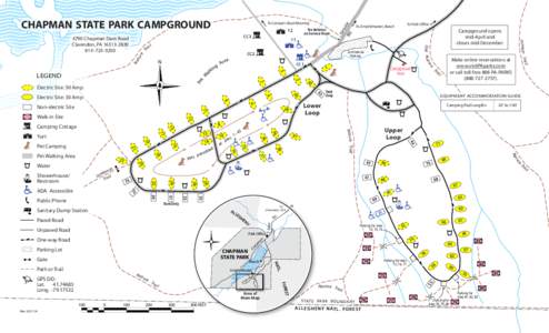 Chapman State Park Campground Map Brochure, Pennsylvania State Parks