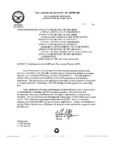 Establishment of the DOD Green Procurement Program (GPP)