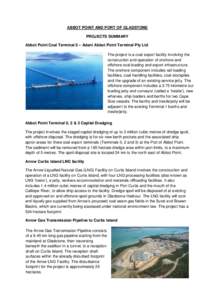 ABBOT POINT AND PORT OF GLADSTONE - PROJECTS SUMMARY