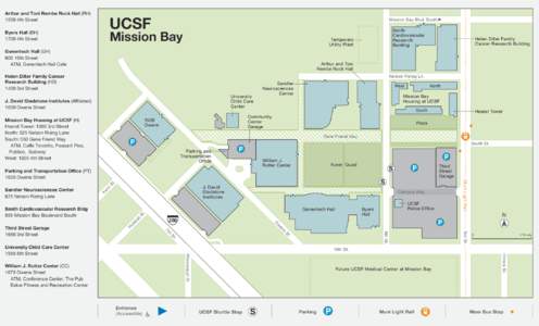 J. David Gladstone Institutes / Mission Bay /  San Francisco / UCSF Medical Center / William J. Rutter / San Francisco Municipal Railway / Genentech / California / Transportation in the United States / University of California /  San Francisco