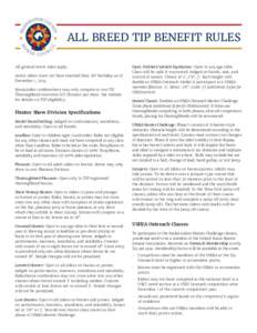 ALL BREED TIP BENEFIT RULES  O IL