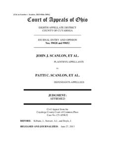 [Cite as Scanlon v. Scanlon, 2013-Ohio[removed]Court of Appeals of Ohio EIGHTH APPELLATE DISTRICT COUNTY OF CUYAHOGA